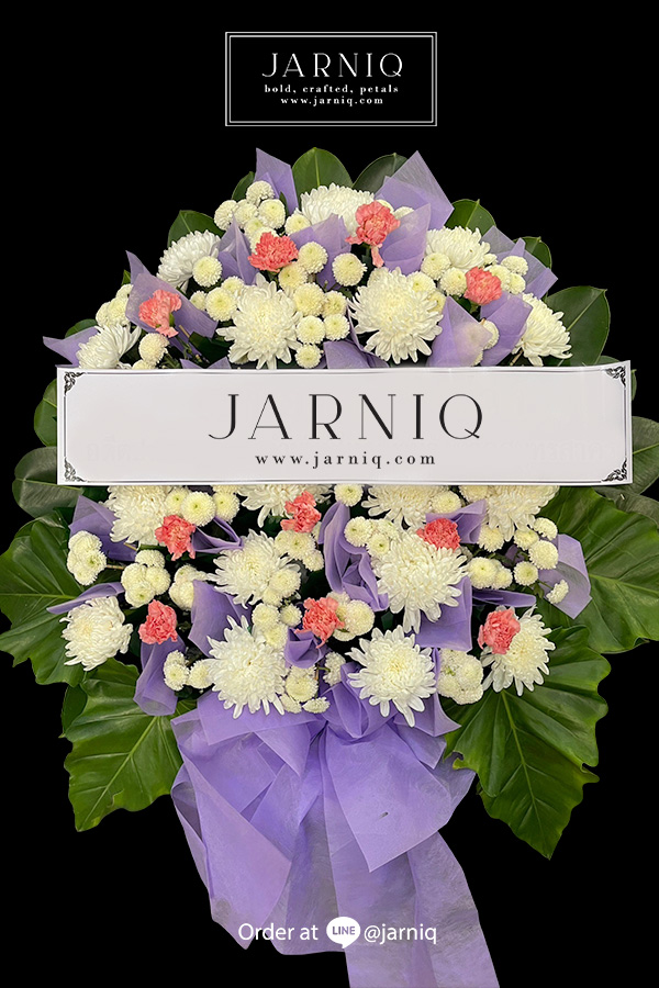 พวงหรีด พวงหรีดดอกไม้สด JN334 ส่งฟรีทั่วกรุงเทพมหานคร
