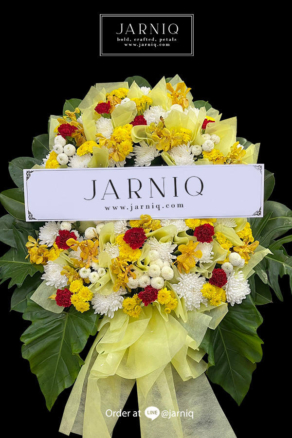 พวงหรีด พวงหรีดดอกไม้สด JN335 ส่งฟรีทั่วกรุงเทพมหานคร