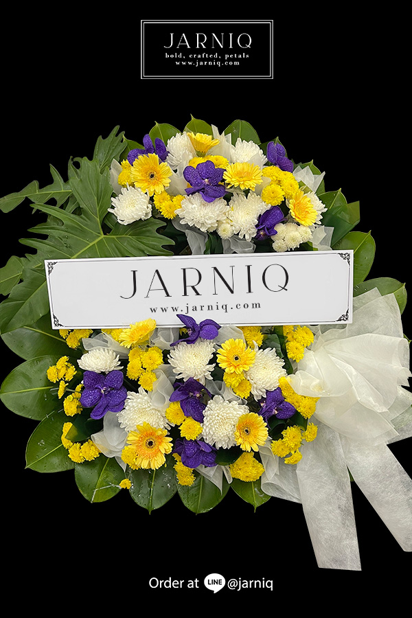 พวงหรีด พวงหรีดดอกไม้สด JN336 ส่งฟรีทั่วกรุงเทพมหานคร