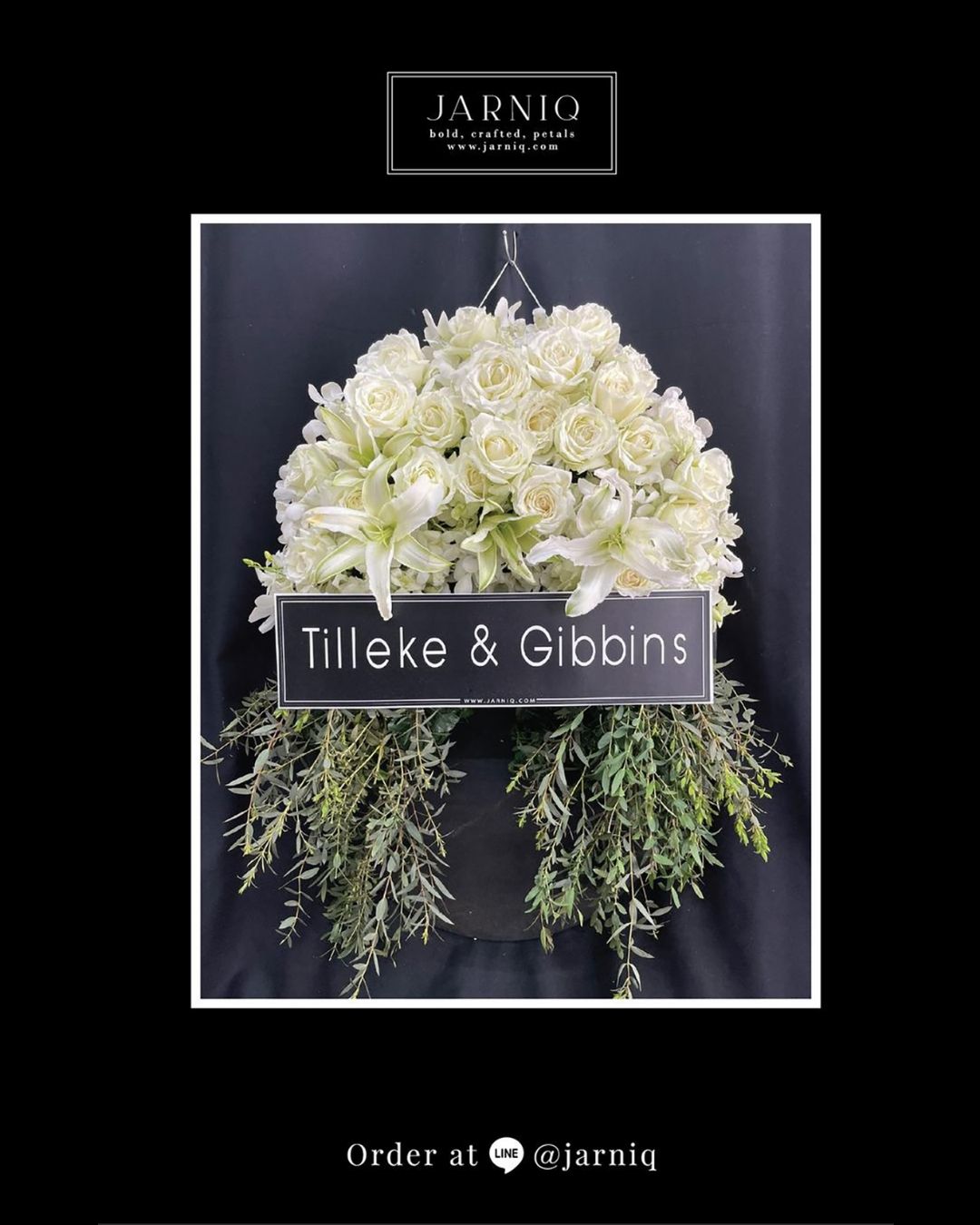 พวงหรีด พวงหรีดดอกไม้สด JN220 ส่งฟรีทั่วกรุงเทพมหานคร