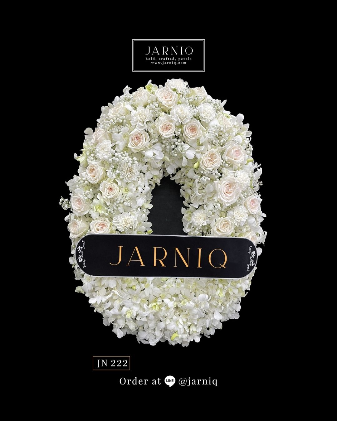 พวงหรีด พวงหรีดดอกไม้สด JN222 ส่งฟรีทั่วกรุงเทพมหานคร