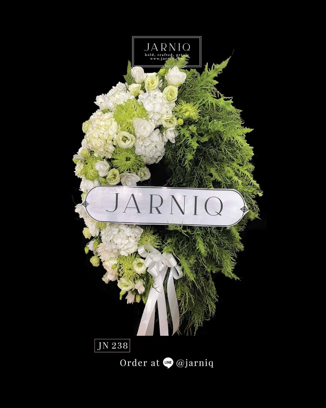 พวงหรีด พวงหรีดดอกไม้สด JN238 ส่งฟรีทั่วกรุงเทพมหานคร